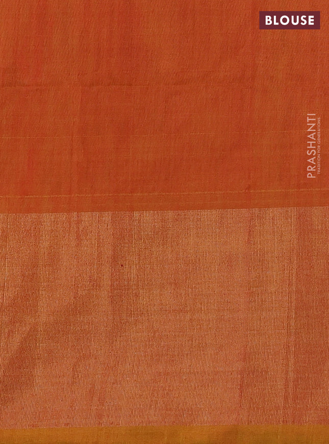 Ikat silk cotton saree green and mustard yellow with allover ikat weaves and ikat woven zari border