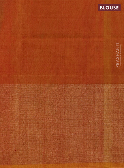 Ikat silk cotton saree green and mustard yellow with allover ikat weaves and ikat woven zari border