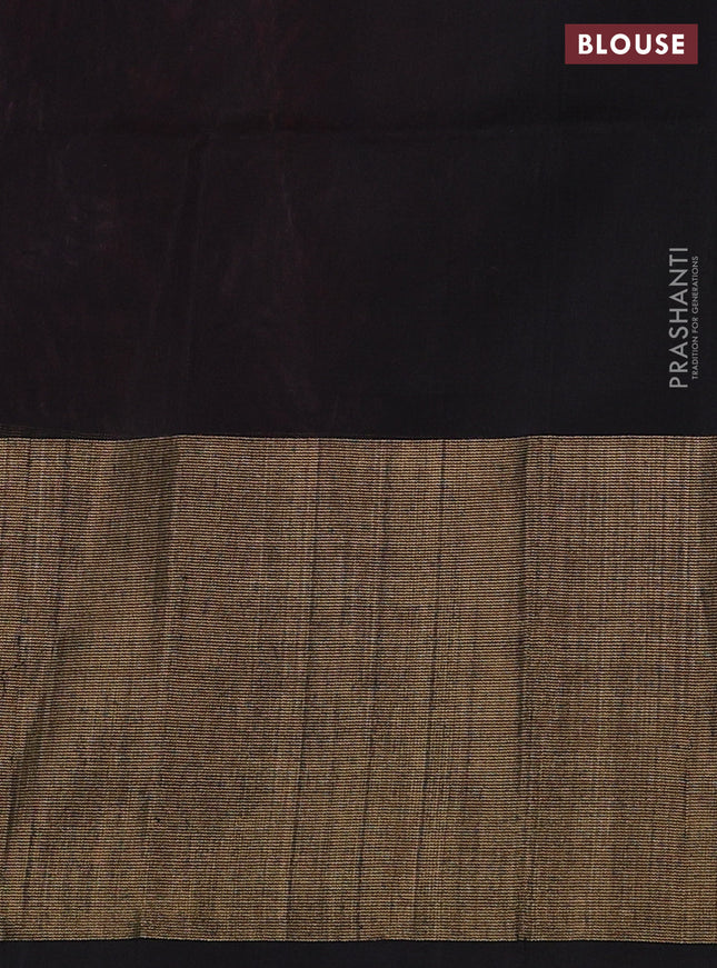 Ikat silk cotton saree pink and black with allover ikat weaves and ikat woven zari border