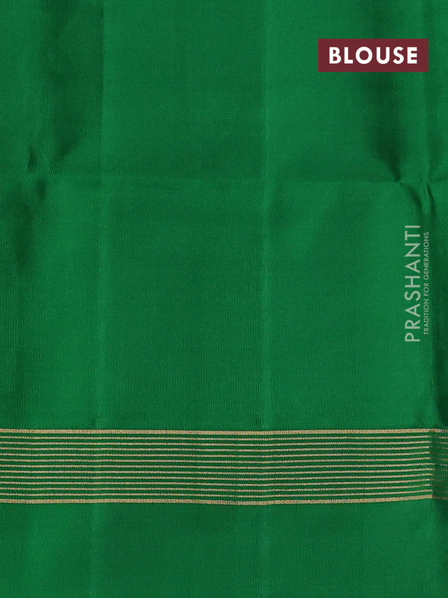 Pure soft silk saree pink and green with allover zari weaves and zari woven simple border