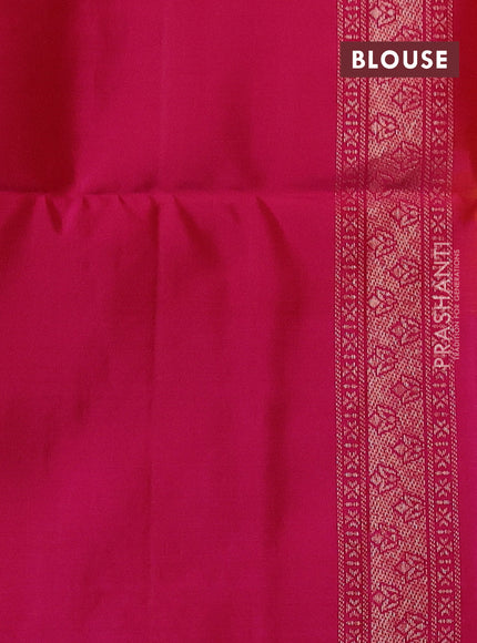 Pure soft silk saree mustard yellow and pink with zari woven buttas and rich zari woven border