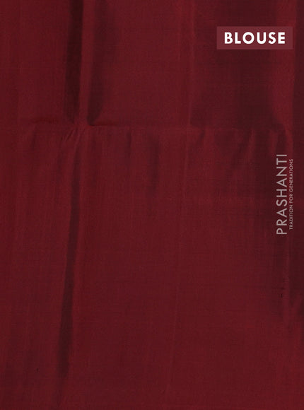 Pure soft silk saree maroon with allover zari woven buttas and rich zari woven border