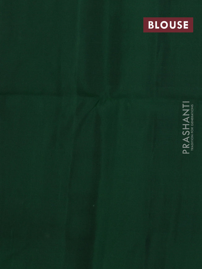 Pure soft silk saree green with allover zari woven buttas and rich zari woven border