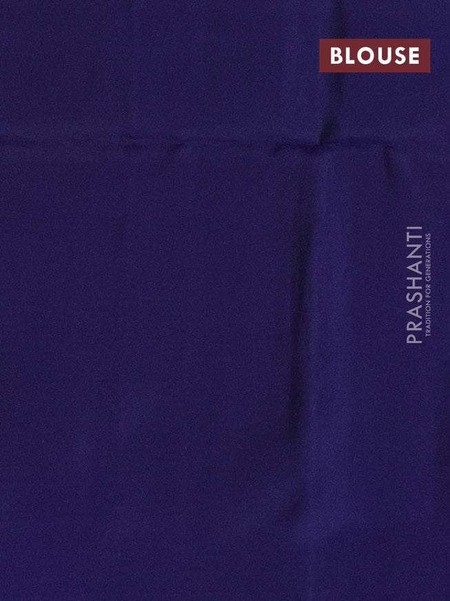 Pure soft silk saree navy blue with allover zari woven buttas and rich zari woven border