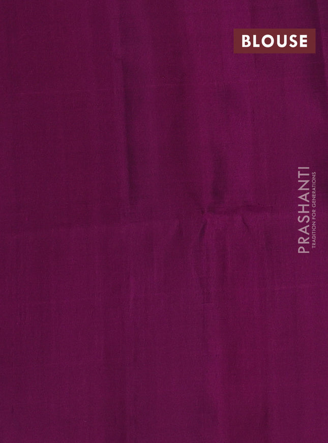 Pure soft silk saree dark magenta pink with allover zari woven buttas and rich zari woven border