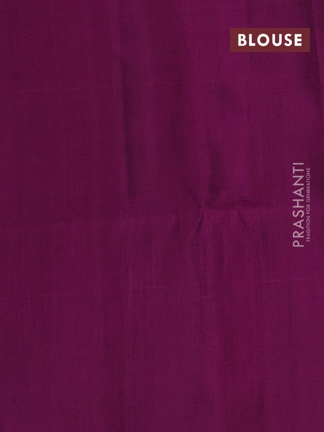 Pure soft silk saree dark magenta pink with allover zari woven buttas and rich zari woven border
