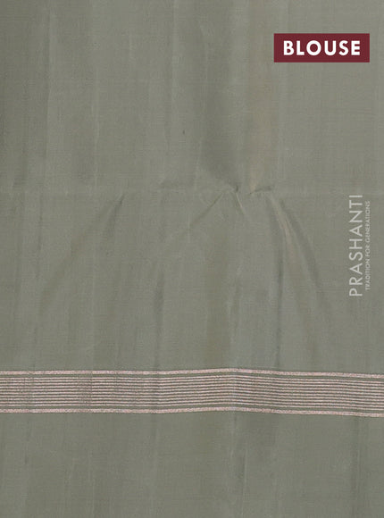 Pure soft silk saree mustard yellow and elaichi green with allover zari weaves & buttas and zari woven simple border