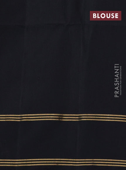 Pure soft silk saree pastel brown and black with allover zari woven buttas and rettapet zari woven border