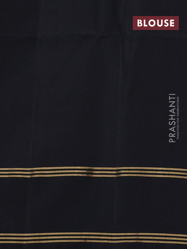 Pure soft silk saree pastel brown and black with allover zari woven buttas and rettapet zari woven border