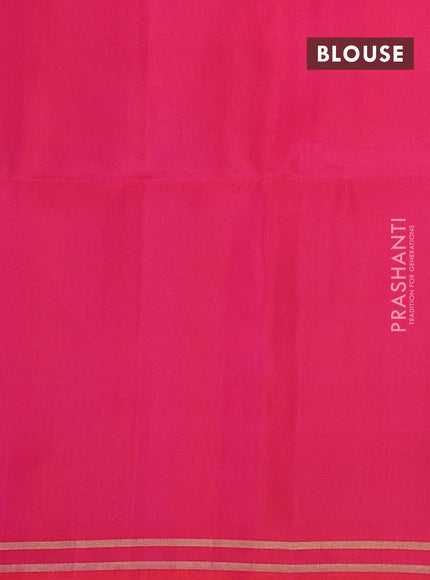Pure soft silk saree dual shade of pinkish orange with rudhraksha zari woven buttas and zari woven border