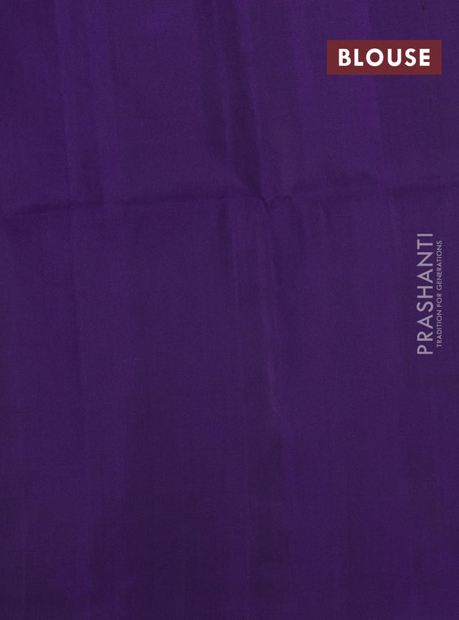 Pure soft silk saree violet with allover zari weaves and zari woven butta border
