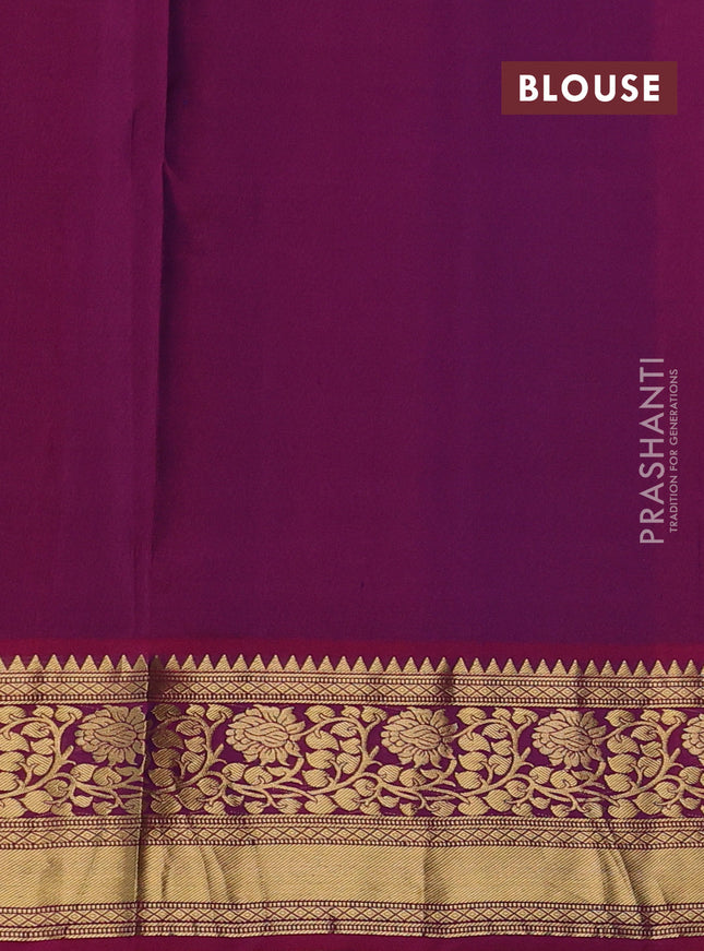 Pure soft silk saree blue and dual shade of bluish maroon with zari woven buttas and zari woven border