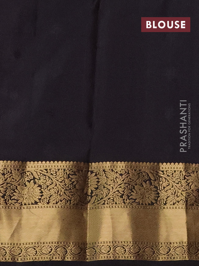 Pure soft silk saree magenta pink and deep coffee brown with zari woven buttas and zari woven border