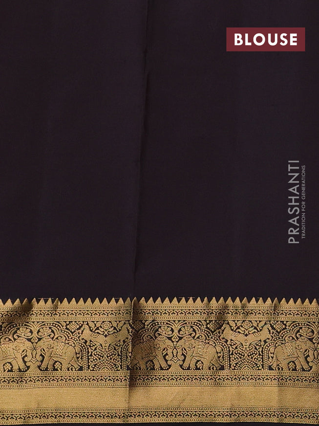 Pure soft silk saree rust shade and deep coffee brown with zari woven buttas and zari woven border