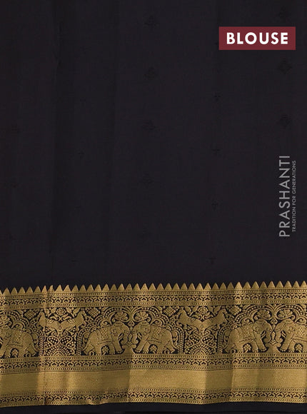 Pure soft silk saree pastel green and coffee brown with allover zari woven buttas and zari woven border