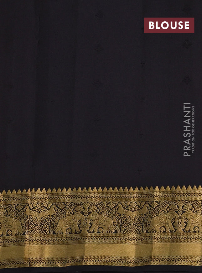 Pure soft silk saree pastel green and coffee brown with allover zari woven buttas and zari woven border