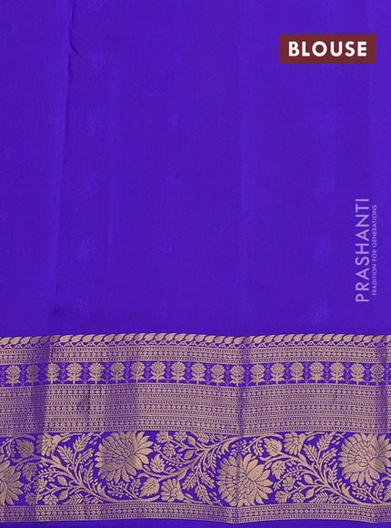 Pure soft silk saree cs blue and dual shade of blue with allover zari woven buttas and zari woven border