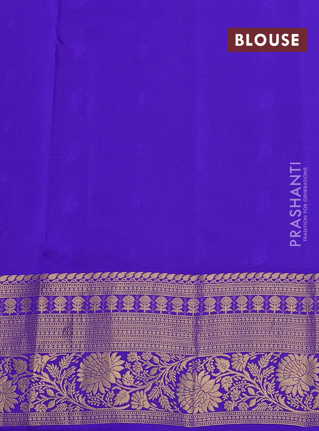 Pure soft silk saree cs blue and dual shade of blue with allover zari woven buttas and zari woven border
