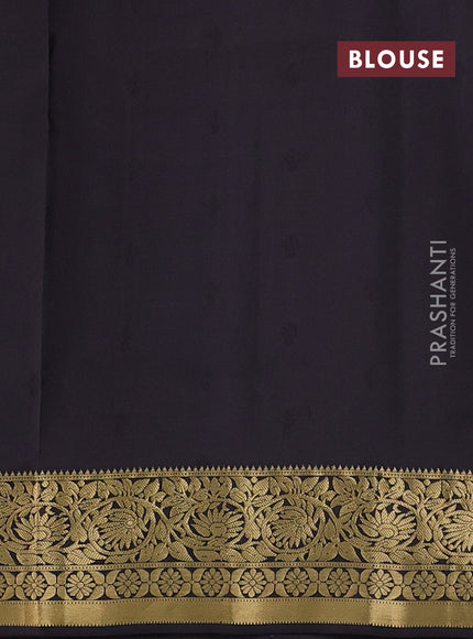 Pure soft silk saree maroon and coffee brown with allover zari woven buttas and zari woven border