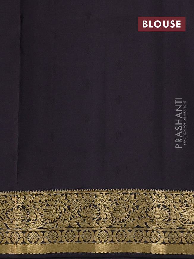 Pure soft silk saree maroon and coffee brown with allover zari woven buttas and zari woven border