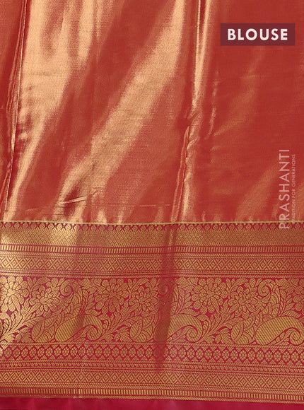 Bangalori tissue silk saree mild lavender and reddish pink with allover zari woven brocade weaves and long zari woven border