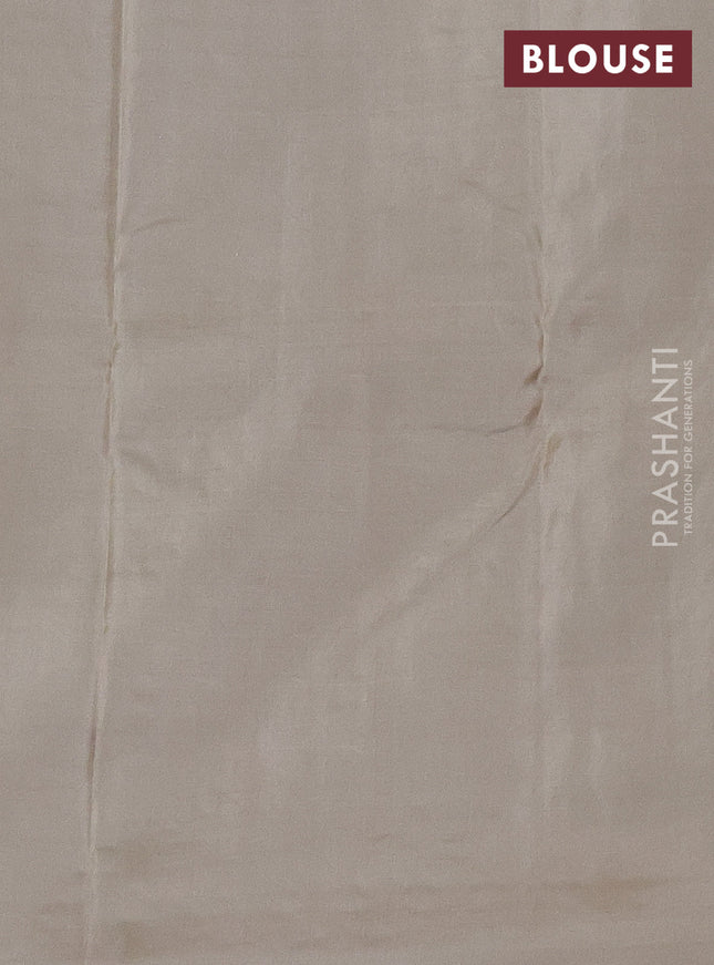 Kanchipuram silk saree wine shade and cream with allover zari weaves in borderless style