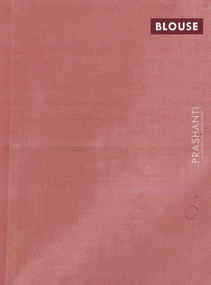 Banana pith saree bottle green and pastel maroon with allover checked pattern and piping border