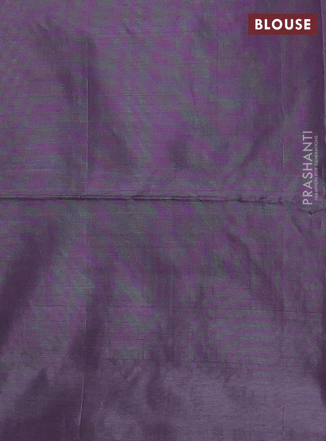 Banana pith saree mango yellow and wine shade with thread woven buttas in borderless style