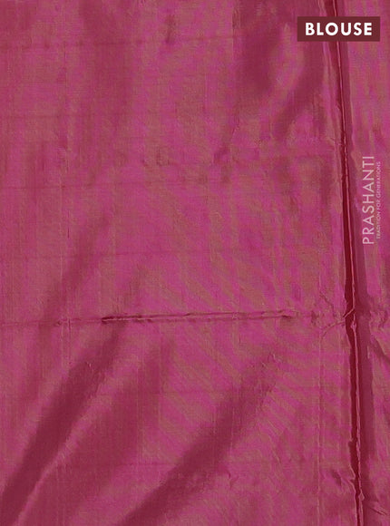 Banana pith saree sandal and deep maroon with thread woven buttas in borderless style