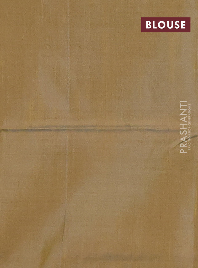 Banana pith saree dual shade of lavender and dark mustard with thread woven buttas in borderless style