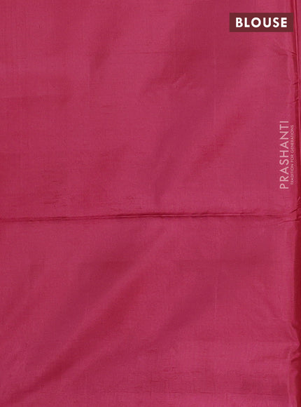 Banana pith saree pastel maroon and dark pink with thread woven buttas and contrast border