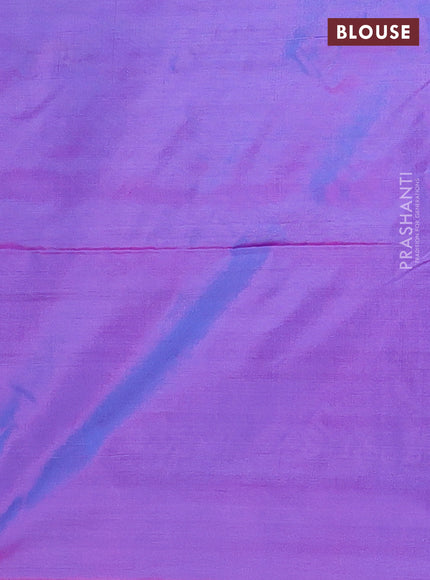 Banana pith saree light green and dual shade of purple with thread woven buttas in borderless style