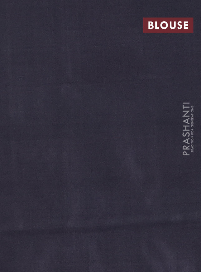 Banana pith saree sandal and black with thread woven buttas in borderless style