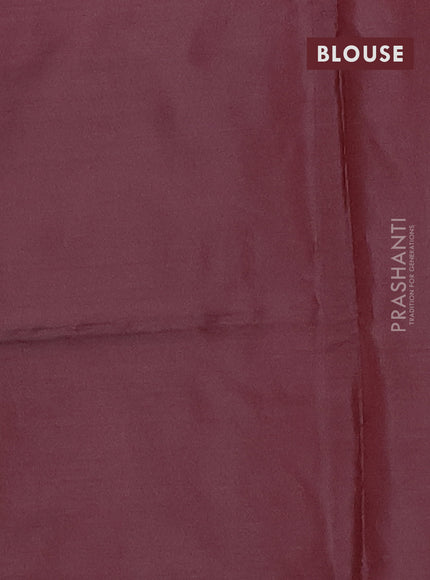 Banana pith saree orange and maroon with thread woven buttas in borderless style