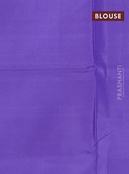 Banana pith saree green and lavender with thread woven buttas in borderless style