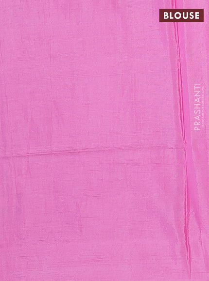 Banana pith saree wine shade and light pink with allover thread woven butta weaves in borderless style