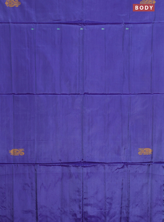 Banana pith saree lavender and light green with thread woven buttas in borderless style