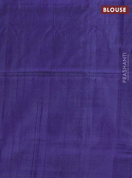 Banana pith saree light green and blue with thread woven buttas and contrast border