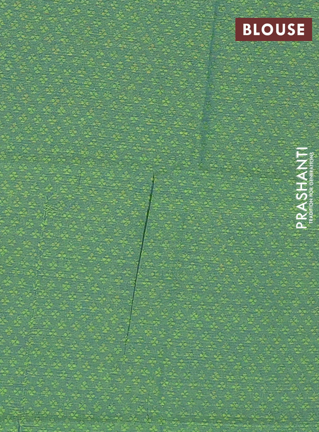 Chettinad cotton saree dual shade of maroon and green with thread woven buttas and thread woven border