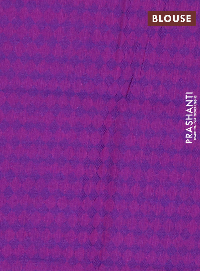 Chettinad cotton saree pink and dual shade of blue with thread woven buttas and thread woven border
