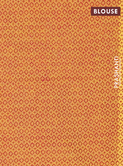 Chettinad cotton saree wine shade and dark mustard with thread woven buttas and temple thread woven simple border