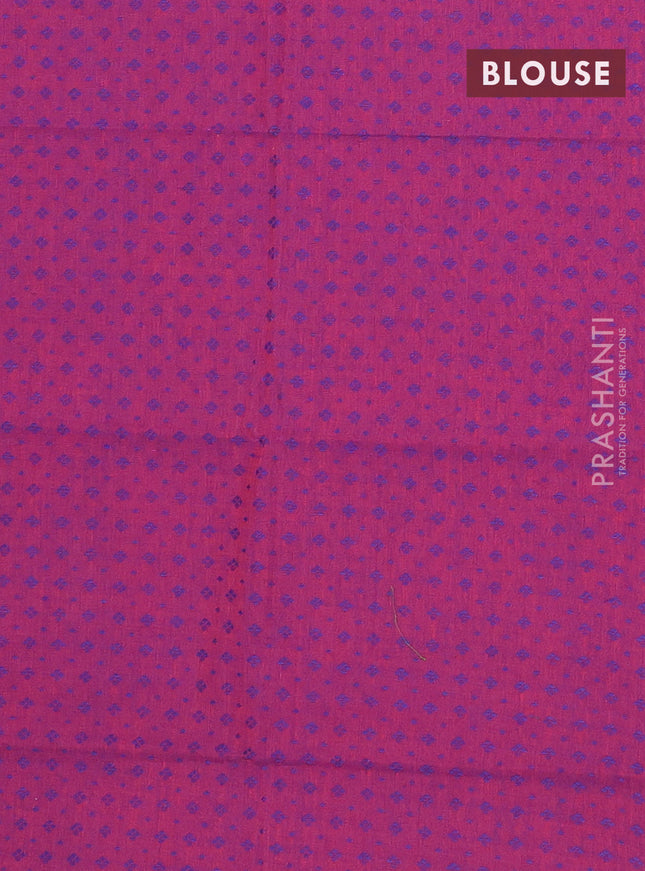 Chettinad cotton saree dual shade of cs blue and dual shade of maroon with thread woven buttas and thread woven simple border