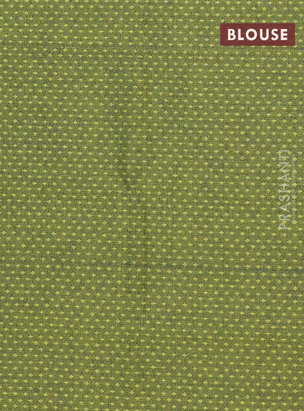Chettinad cotton saree maroon and sap green with thread woven buttas and thread woven border