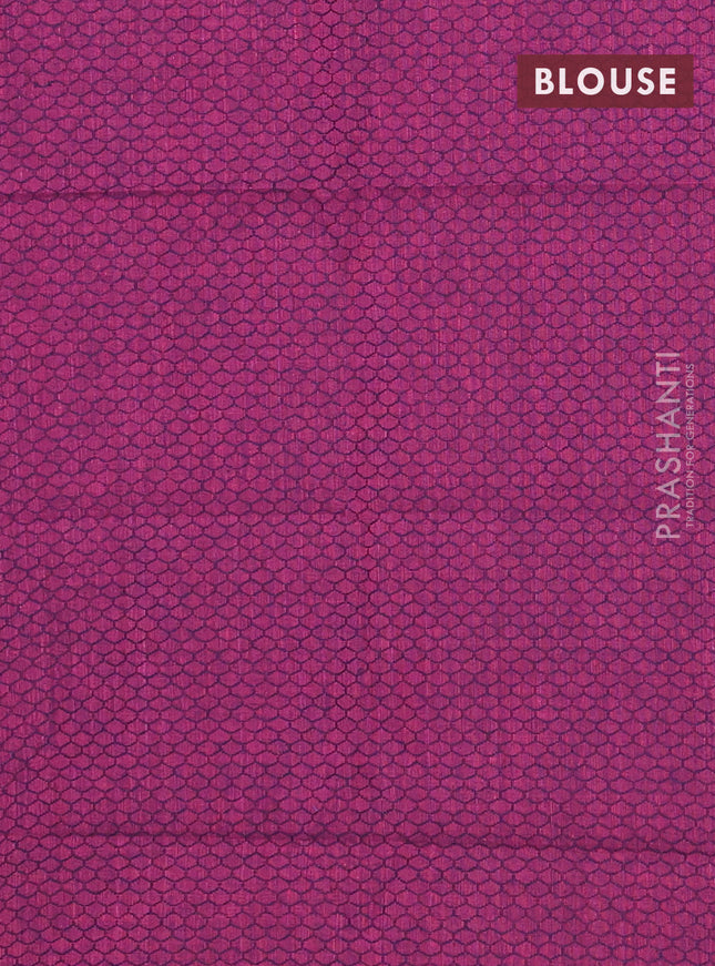 Chettinad cotton saree wine shade and dark magenta pink with thread woven buttas and thread woven border