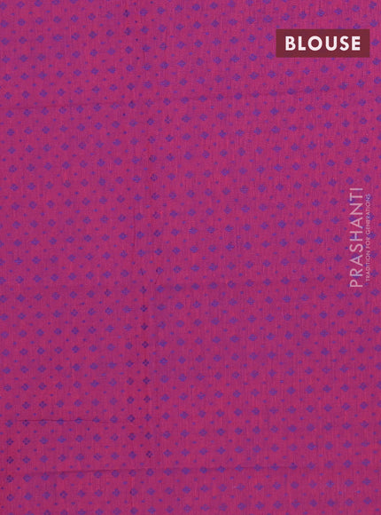 Chettinad cotton saree dual shade of bluish green and dual shade of maroon with thread woven buttas and long rettapet thread woven border