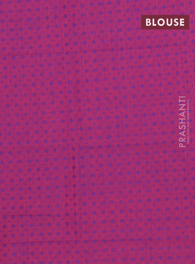 Chettinad cotton saree dual shade of bluish green and dual shade of maroon with thread woven buttas and long rettapet thread woven border