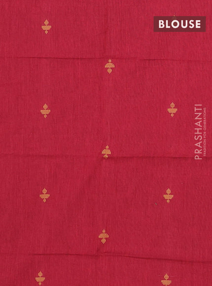 Chettinad cotton saree manthulir green and maroon with thread woven buttas and long rettapet thread woven border