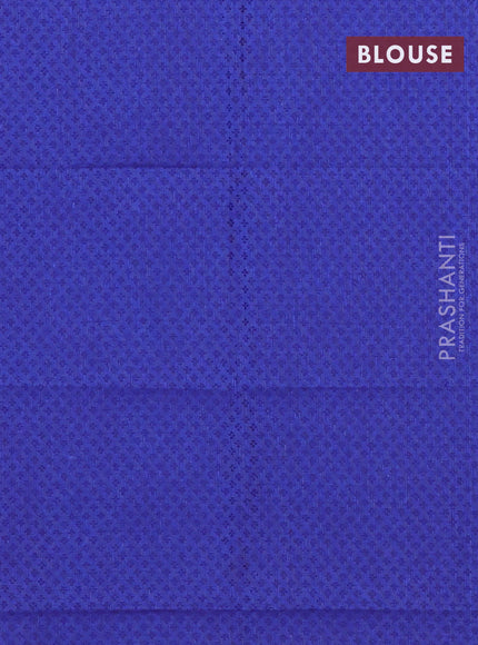 Chettinad cotton saree magenta pink and blue with thread woven buttas and thread woven border