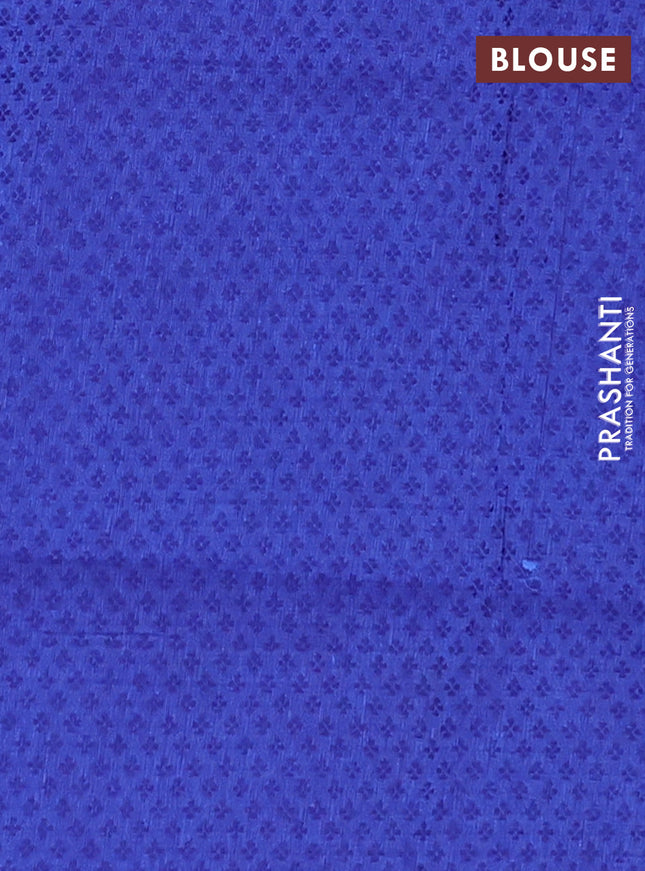 Chettinad cotton saree cs blue and purple with thread woven buttas and rettapet thread woven border