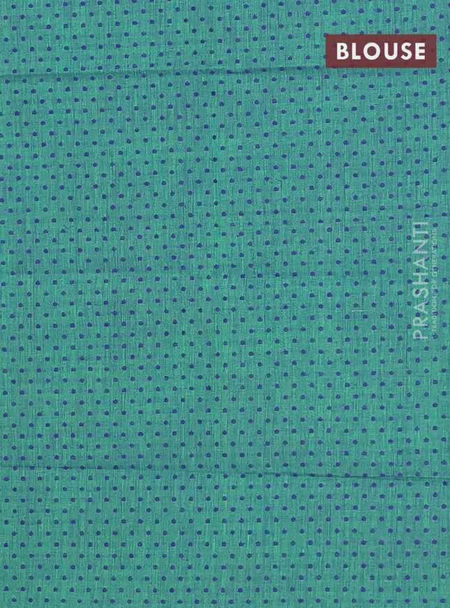 Chettinad cotton saree pink and green with thread woven buttas and thread woven border